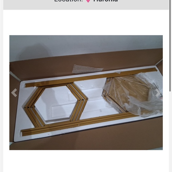 3-Piece Gold Hexagon Pedestal Stands – Event & Cake Display Set - Picture 4 of 4